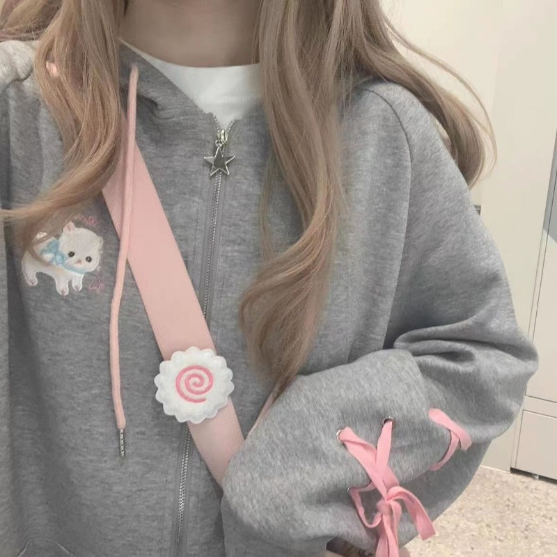 Streetwear Brand Y2K - Y2k Women's Hoodie Jacket Cute Sweet