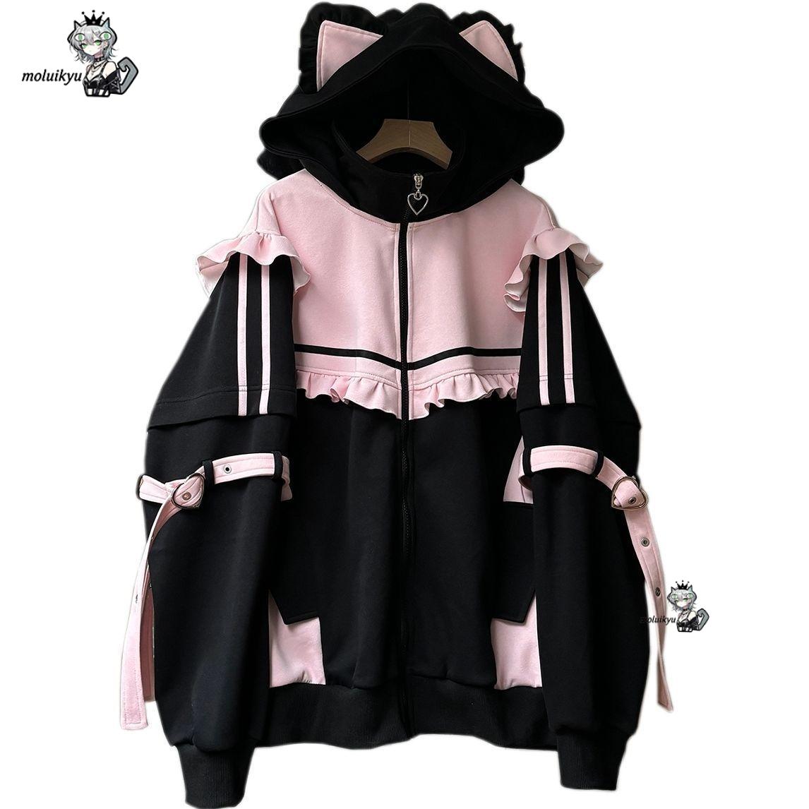 Streetwear Brand Y2K - Y2K Kawaii Cat Ear Hoodie Women