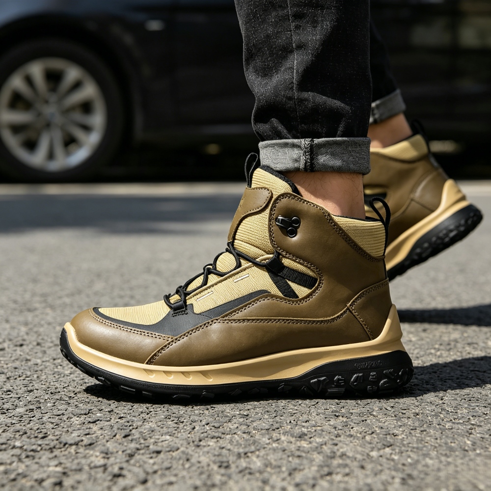 High Top Leather Shoes Men Lux - Streetwear Brand Designs 评论和价格
