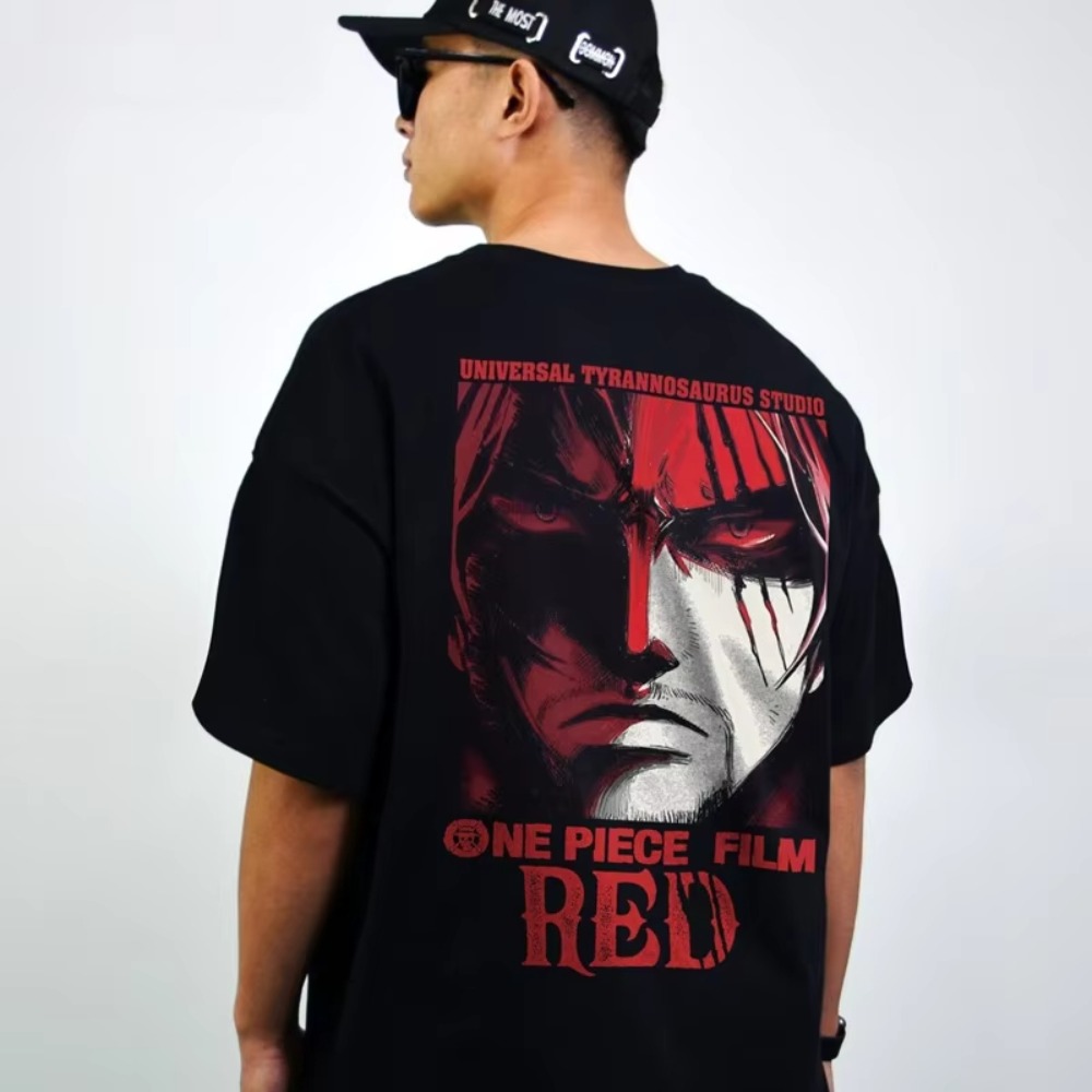 2025One Piece Red Graphic T Sh - Good Streetwear Brand 评论和价格