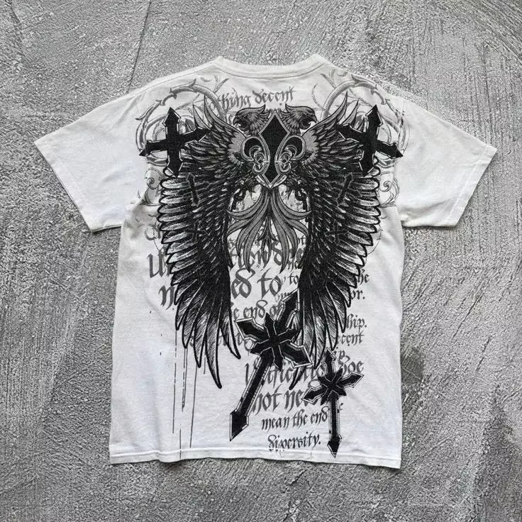 Y2K Gothic Wing Cross Classic  - Streetwear Brand Y2K 评论和价格