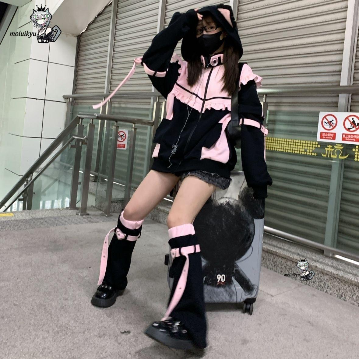 Y2K Kawaii Cat Ear Hoodie Wome - Streetwear Brand Y2K 评论和价格